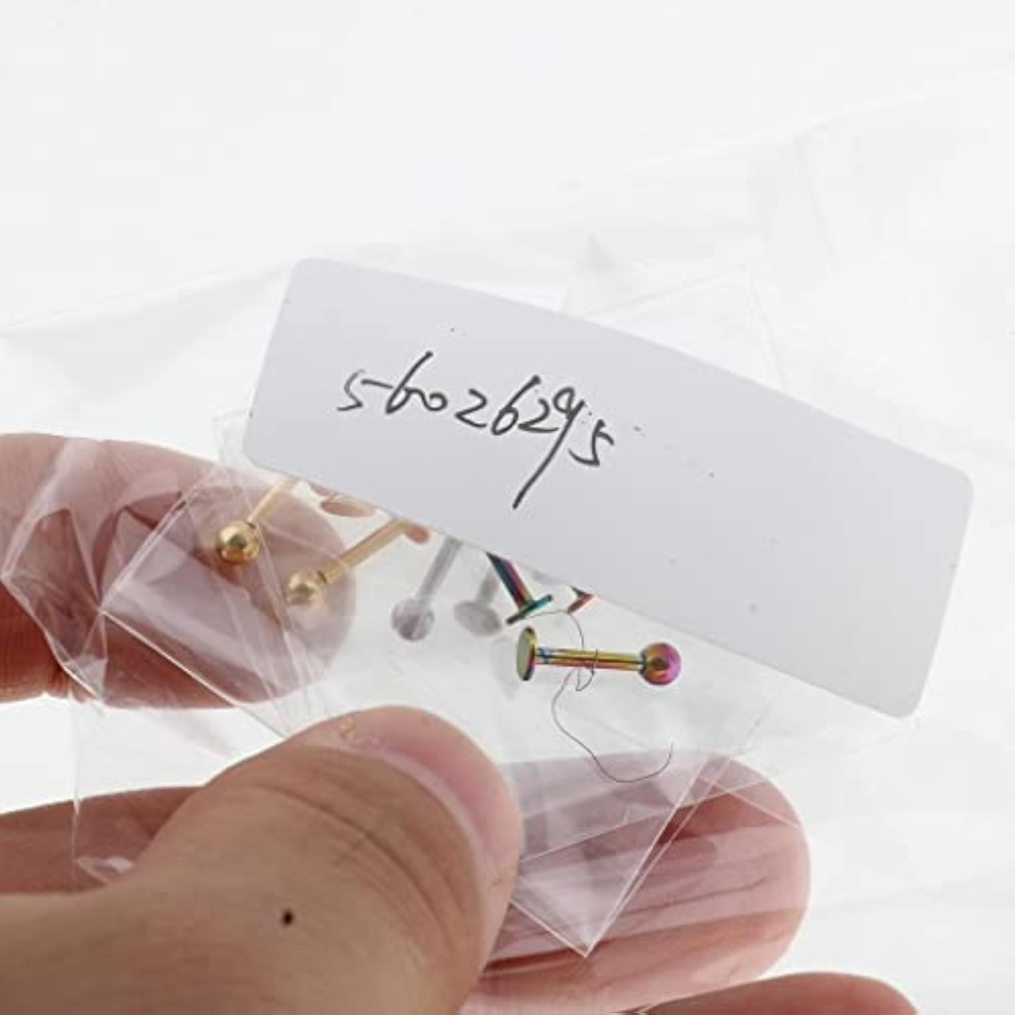 16Pcs 18G Stainless Steel Lip Ring Chin Bars
